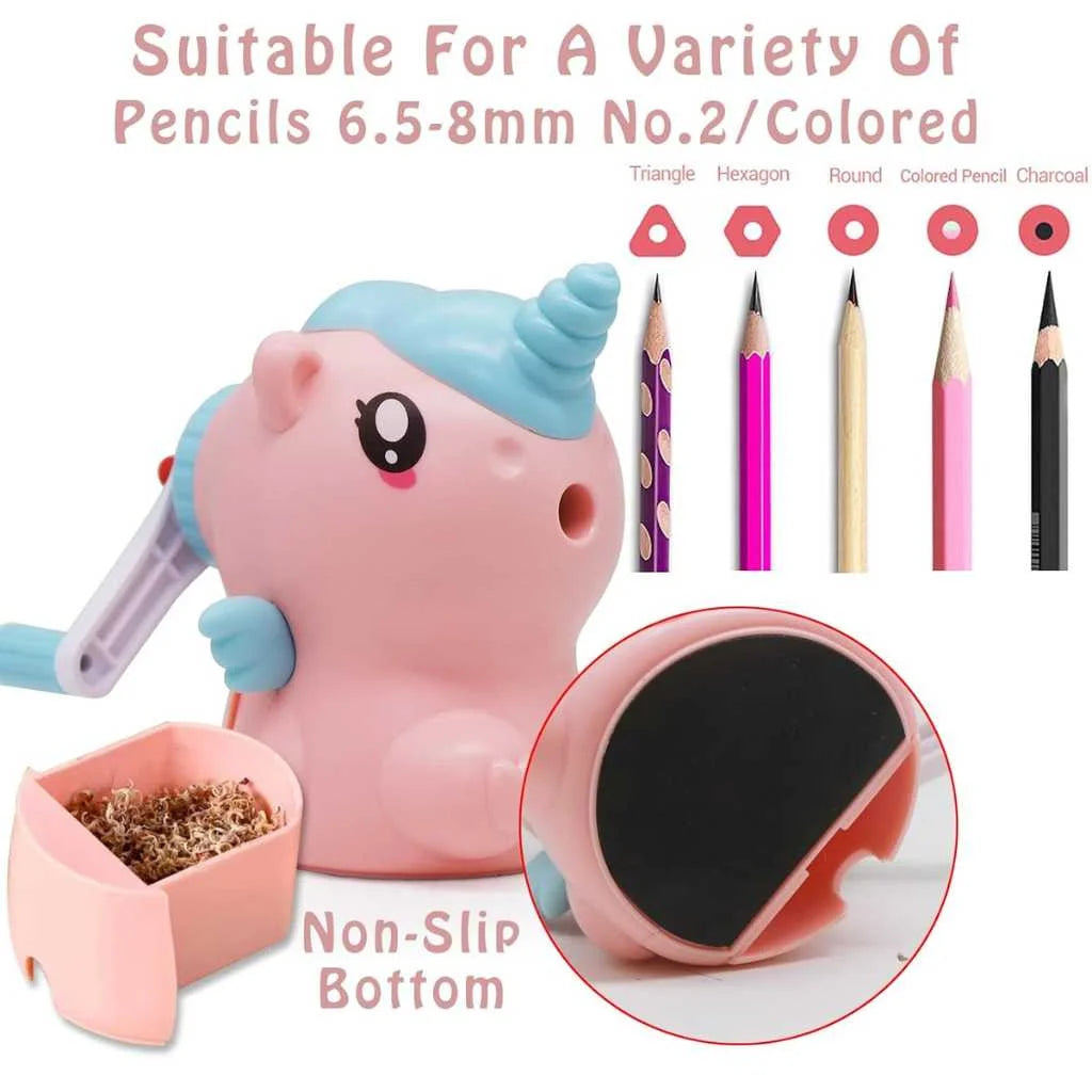Cute Unicorn Pencil Sharpener Machine for Kids