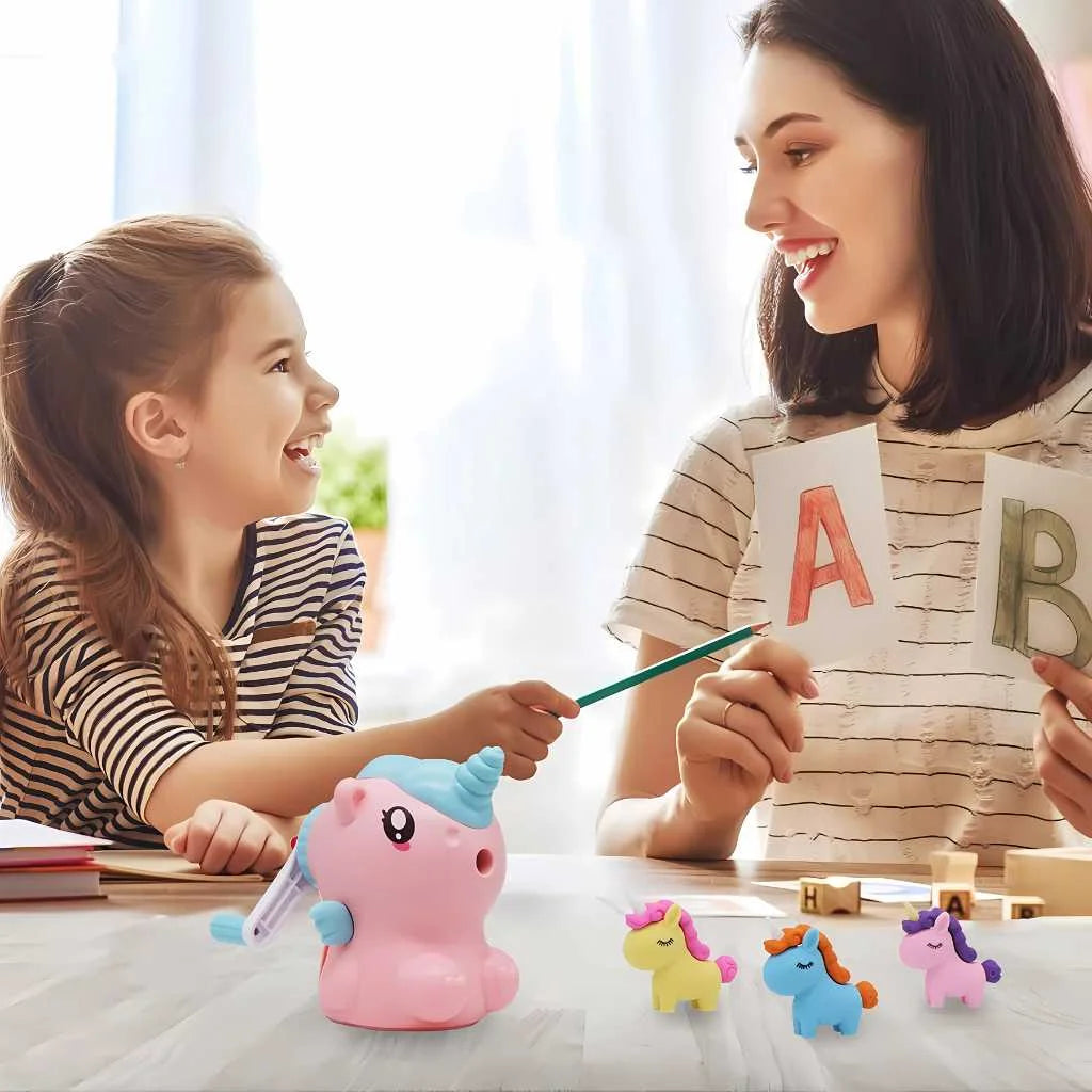 Cute Unicorn Pencil Sharpener Machine for Kids