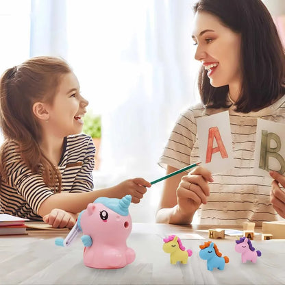 Cute Unicorn Pencil Sharpener Machine for Kids