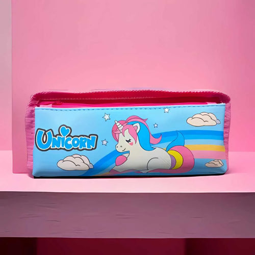 Cute Unicorn Theme Zipper Pencil Pouch