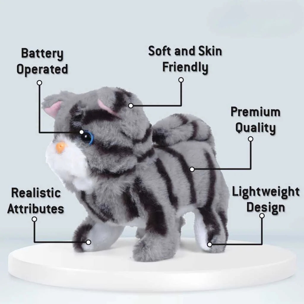 Cute Walking Cat Soft Toy for Kids with Sound