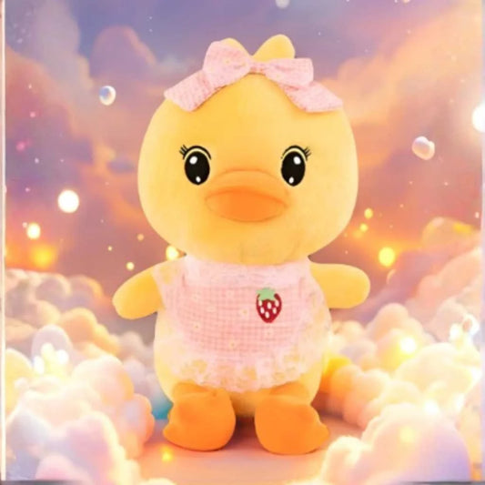 Cute Yellow Duck Soft Toy with Strawberry Apron 35cm