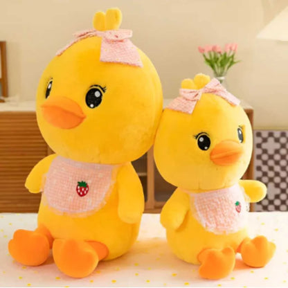 Cute Yellow Duck Soft Toy with Strawberry Apron 35cm