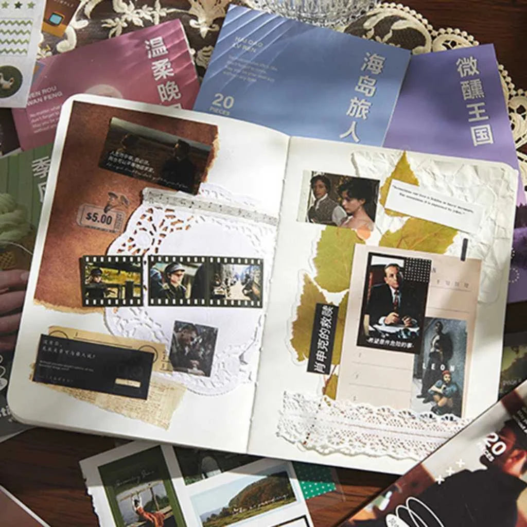 Deco Sticker Set 20 Sheets Aesthetic Journal Sticker Sheets