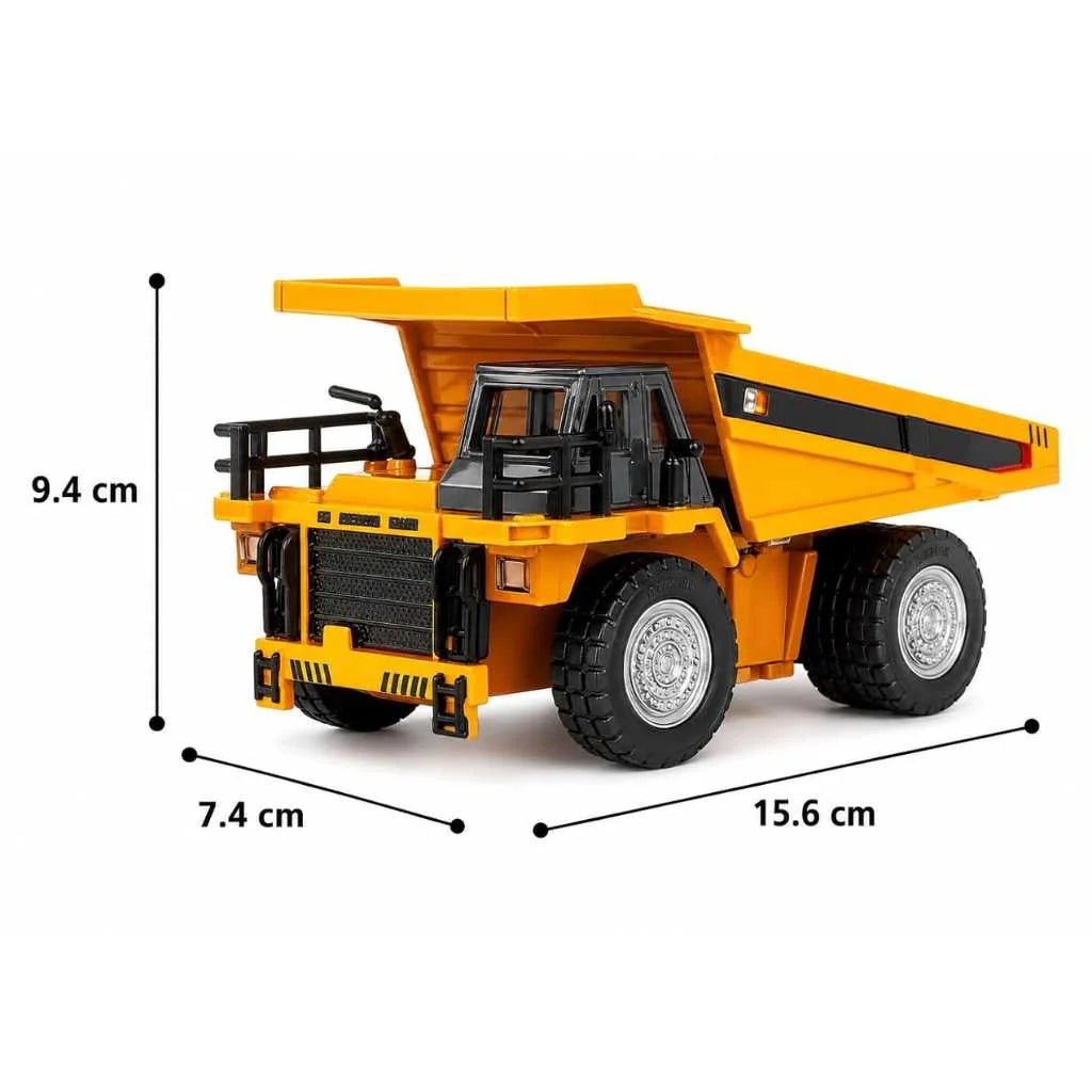 Die-Cast Engineering RC Dump Truck Toy for Kids