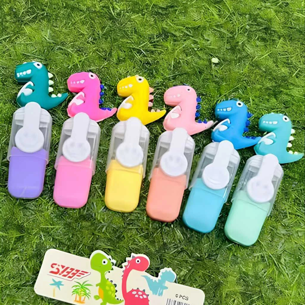 Dinosaur Mini Highlighters - Cute 6-Color Mini Set | DODKart