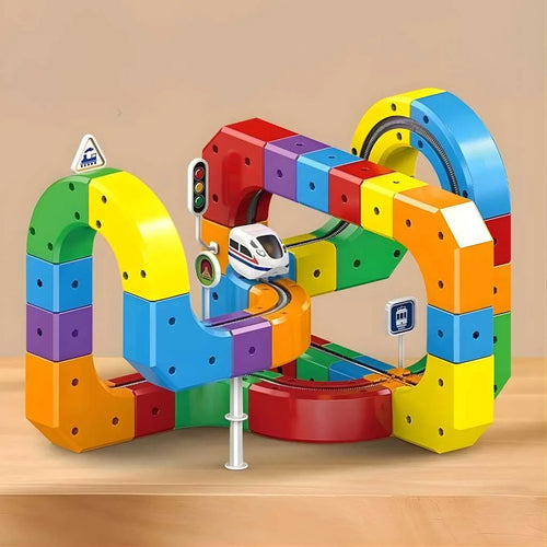 DIY Anti Gravity Electric Train Toys for Kids 67 Pieces