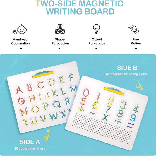 double sided magnetic alphabet number board