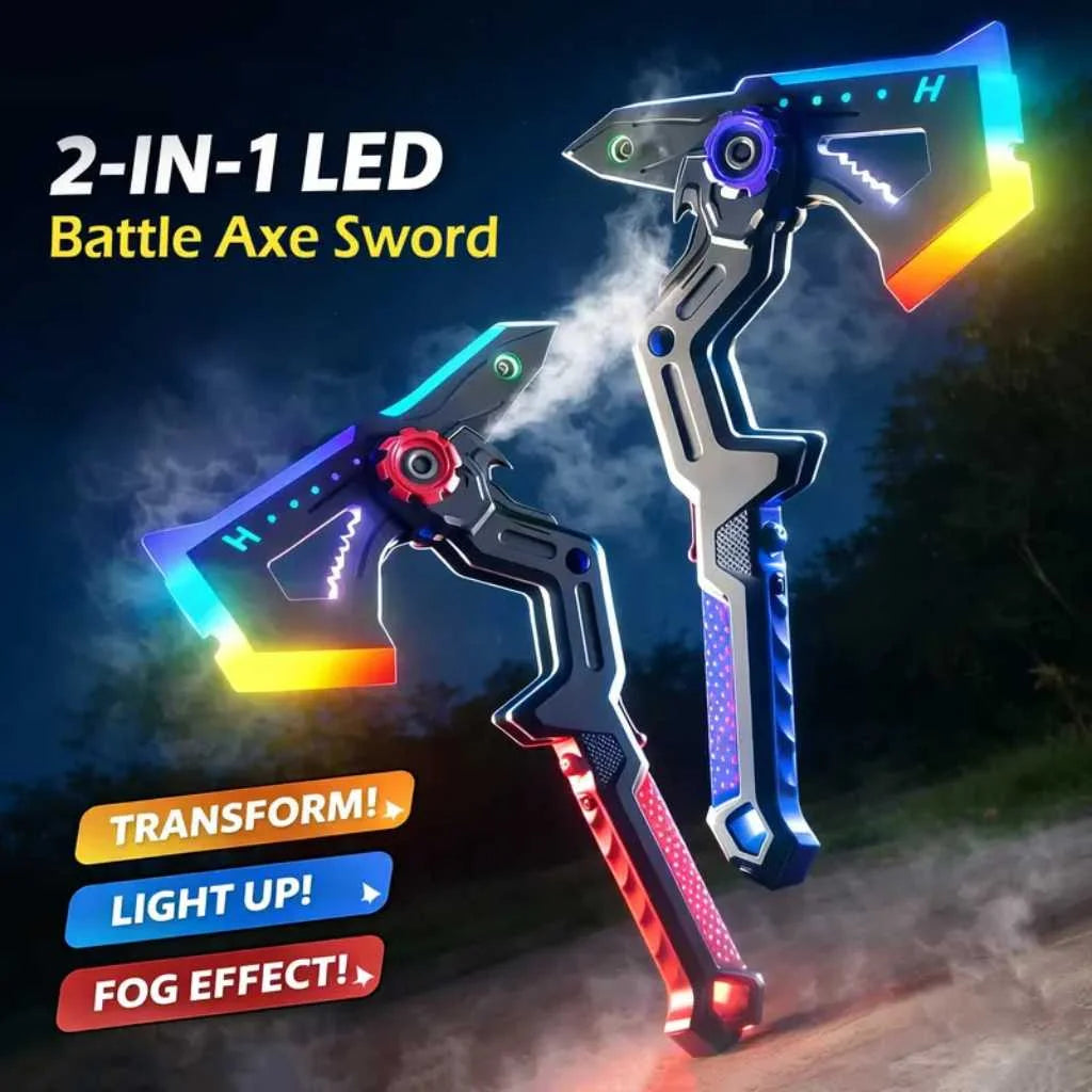 Dual Axe Blade 7-Color LED Light Up Toy