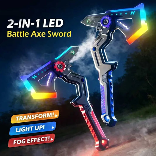 Dual Axe Blade 7-Color LED Light Up Toy
