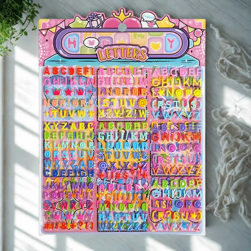 Educational Colorful Puffy Alphabet Stickers for Kids