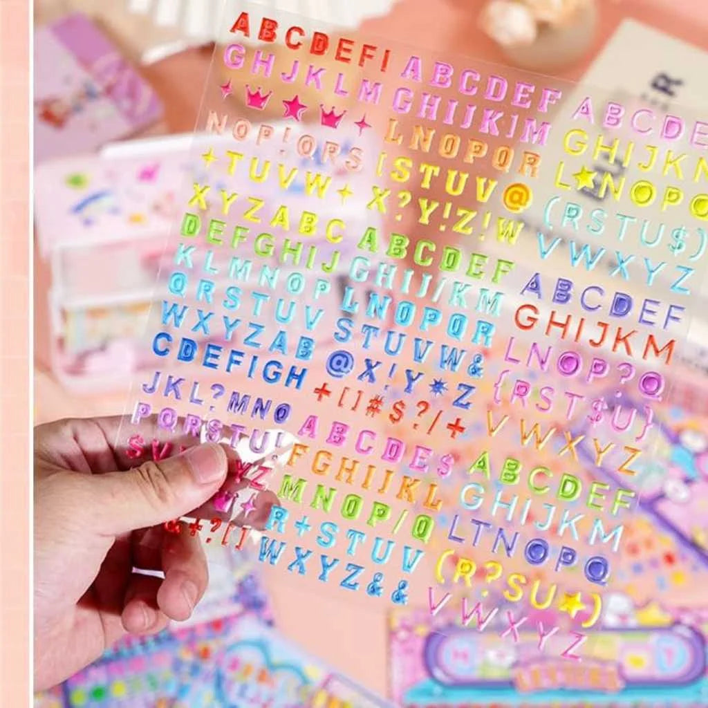 Educational Colorful Puffy Alphabet Stickers for Kids