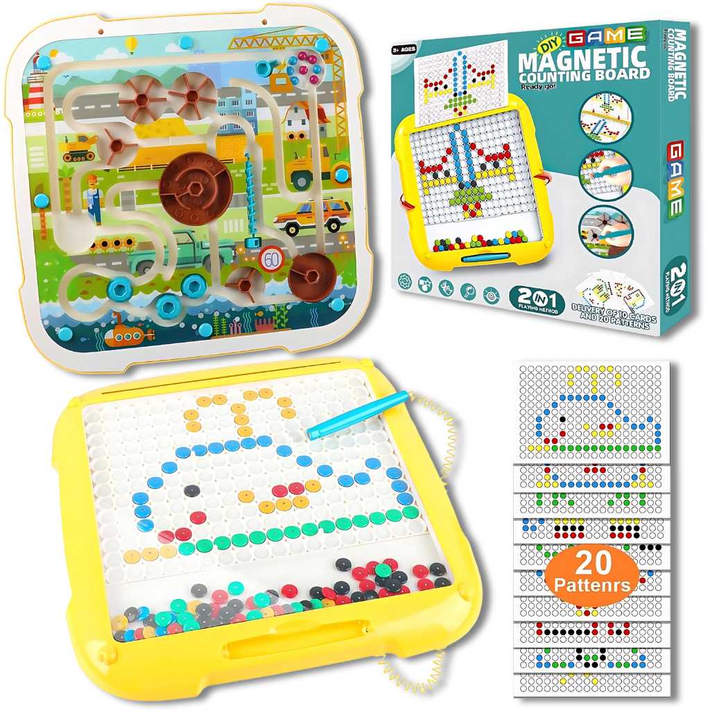 educational magnetic maze and art toy
