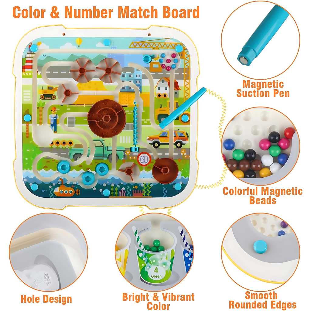 educational magnetic maze and art toy