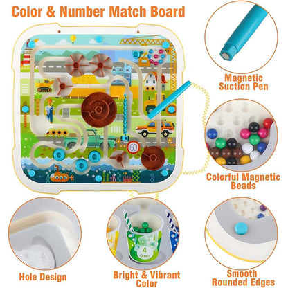 educational magnetic maze and art toy