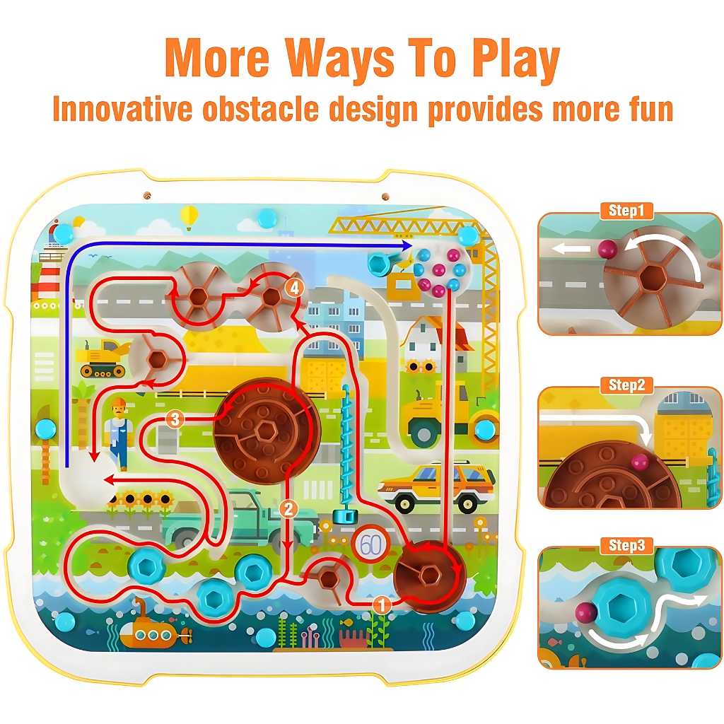 educational magnetic maze and art toy