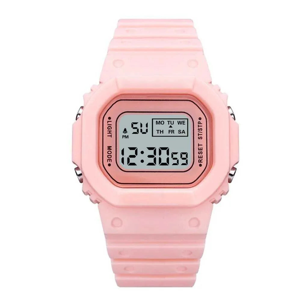 Electronic Digital Watch For Children with Square Dial