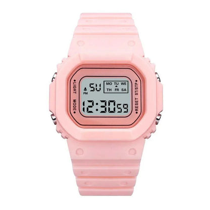 Electronic Digital Watch For Children with Square Dial