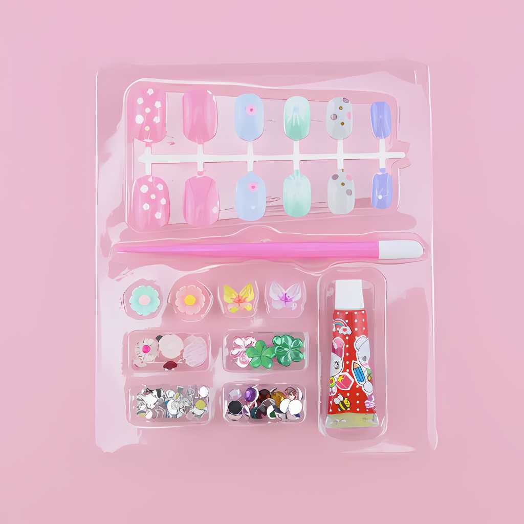 Fashionable Colorful Nail Sticker Set for Kids
