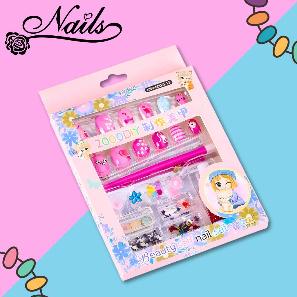 Fashionable Colorful Nail Sticker Set for Kids