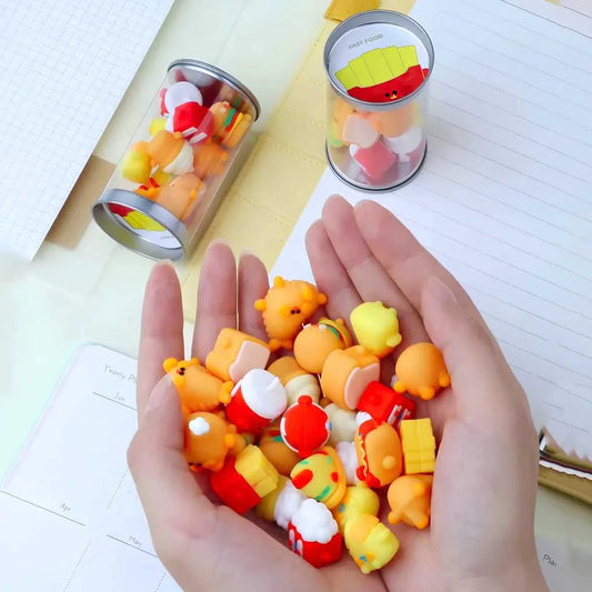 Fast Food Eraser Set - 12pc Cute Kawaii Erasers | DODKart