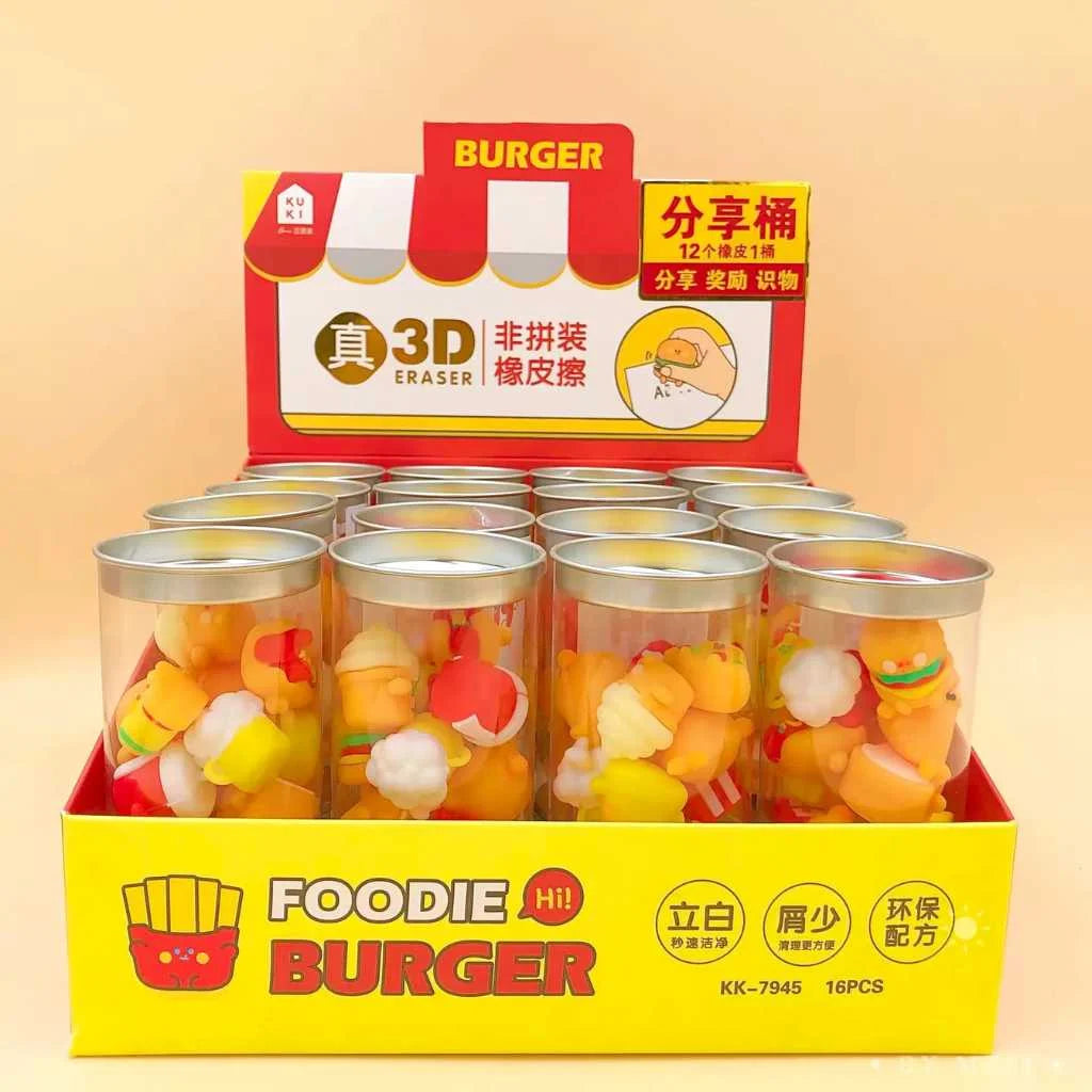Fast Food Eraser Set - 12pc Cute Kawaii Erasers | DODKart