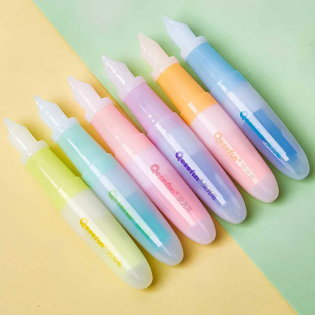 Fountain Pen Highlighter Set - 6 Vibrant Pastel Colors | DODKart