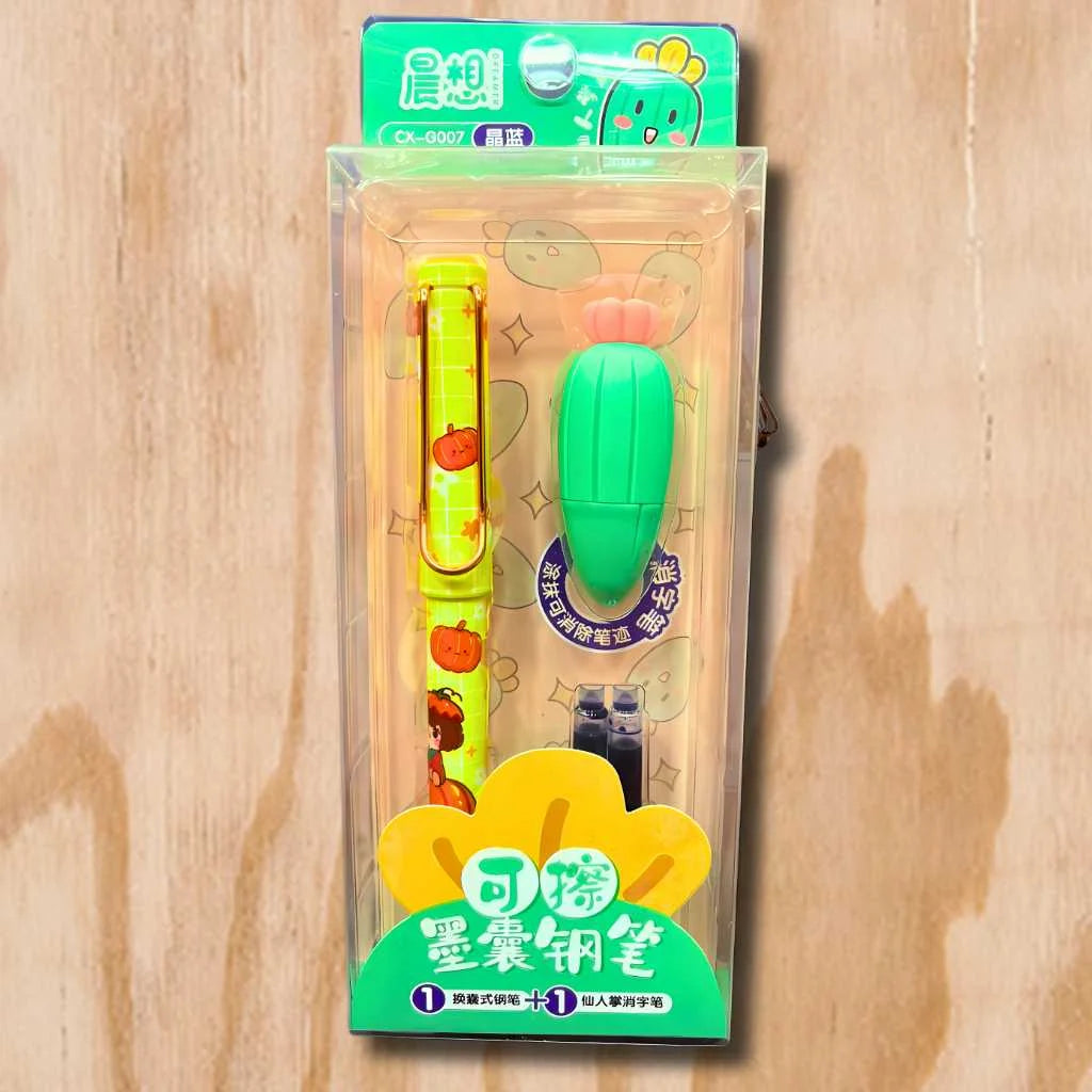 Fountain Pen Set with Cute Ink Eraser For Kids