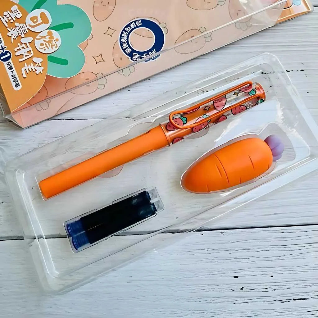 Fountain Pen Set with Cute Ink Eraser For Kids