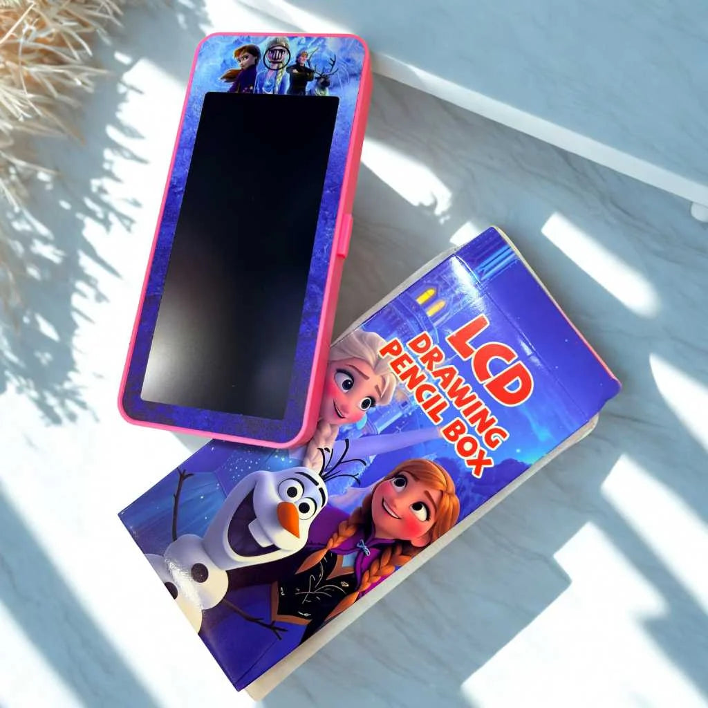 Frozen Pencil Box with LCD Drawing Tablet