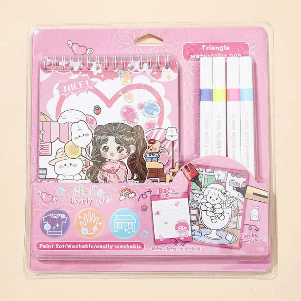 Fun and Creative 4-Color Water Colour Kit for Kids