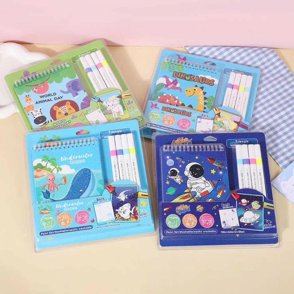 Fun and Creative 4-Color Water Colour Kit for Kids