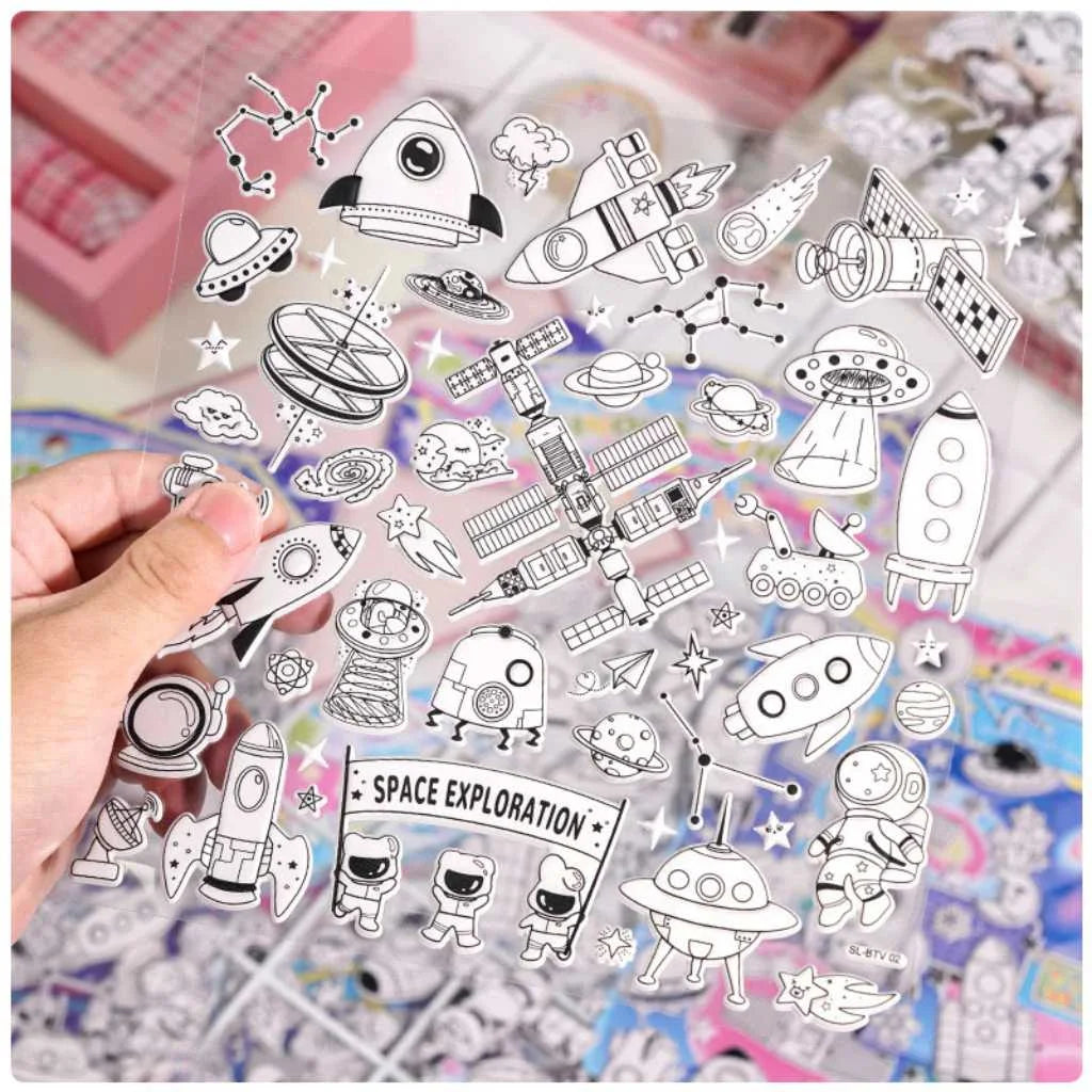 Glow in The Dark Space Radium Stickers for Kids