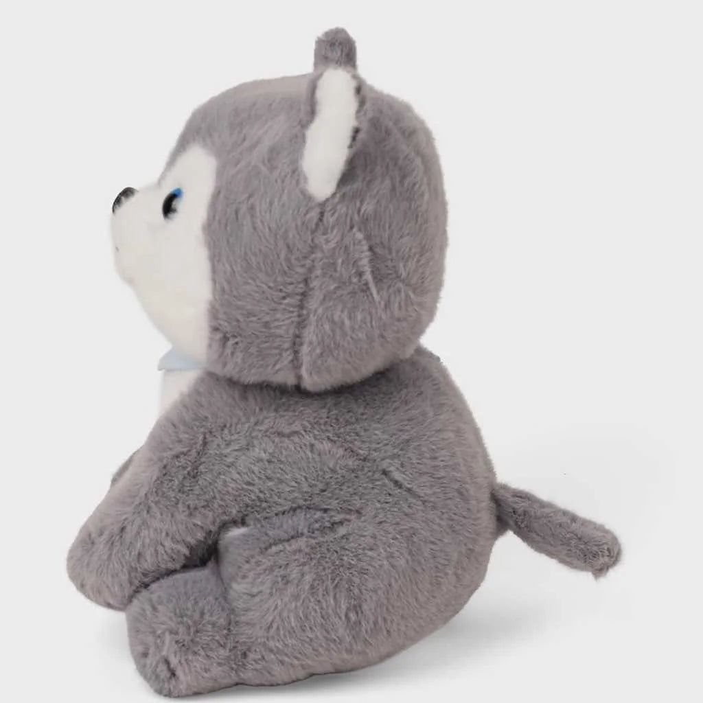 Grey Scarf Dog Plush Toy Premium 35cm Soft Toys