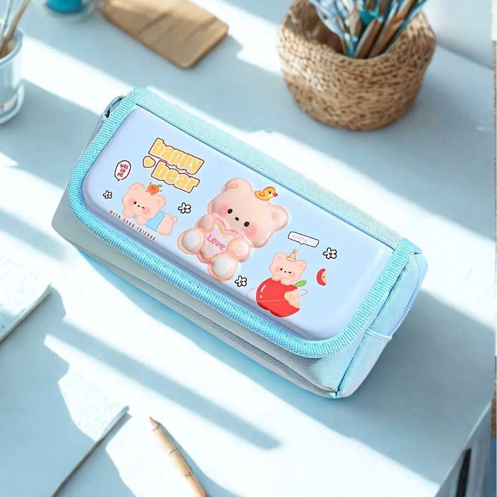 Happy Bear Pencil Pouch for Kids by DODKart