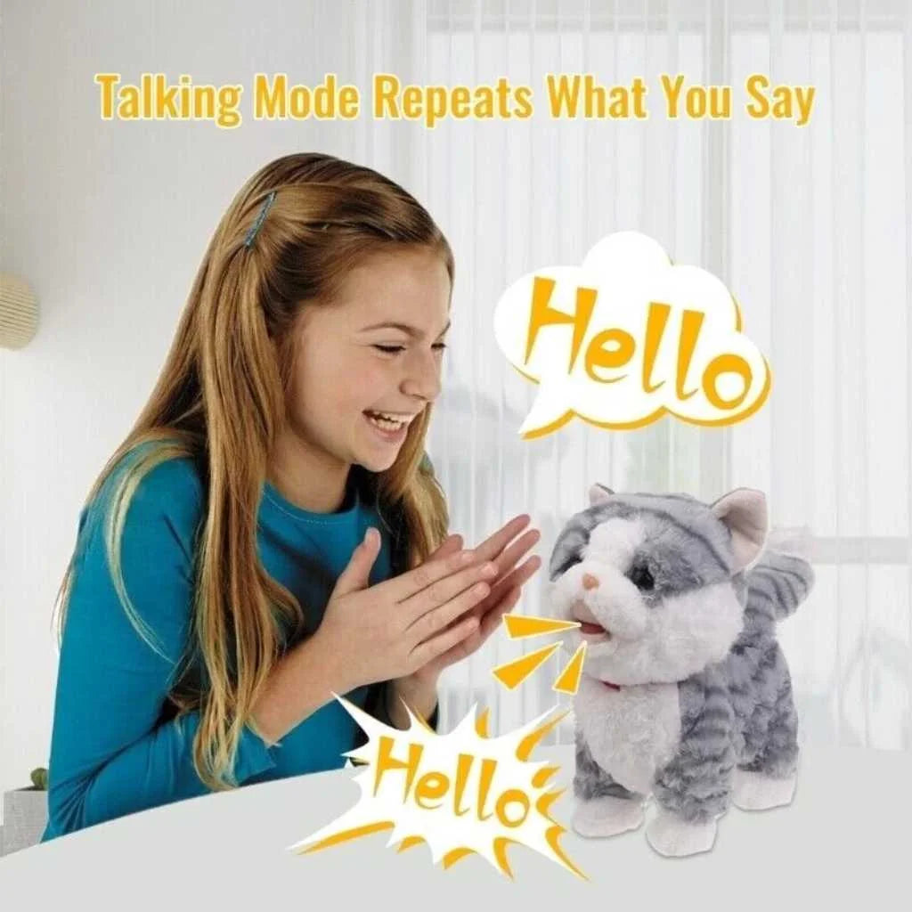 Interactive Cat Toy Realistic Walking and Singing Soft Toy