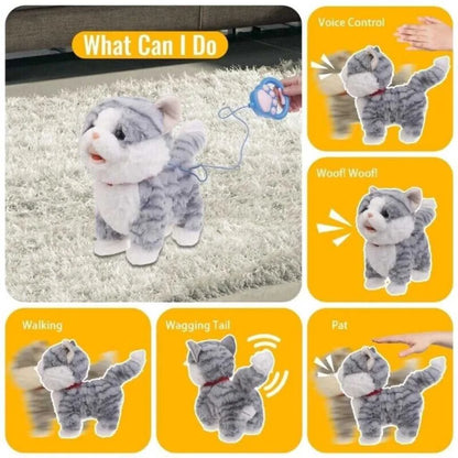 Interactive Cat Toy Realistic Walking and Singing Soft Toy