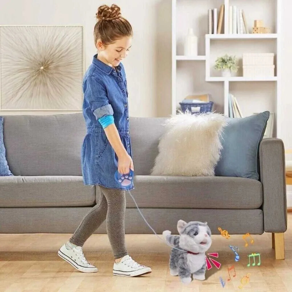 Interactive Cat Toy Realistic Walking and Singing Soft Toy