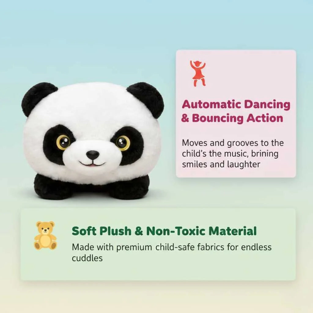 Interactive Vibrating Panda Soft Toy for Kids with Music