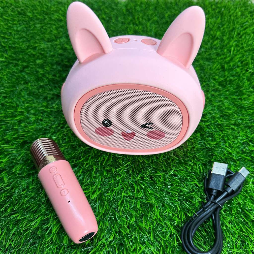 karaoke kid bluetooth speaker with mic cute and portable