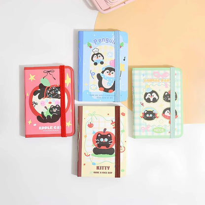 Kawaii Cat Penguin Notebook - Adorable Aesthetic Mini Diary for Kids