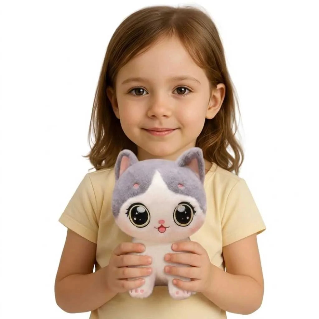 Kawaii Cat Soft Toy 35cm Big-Eyed Premium Kitten Plush