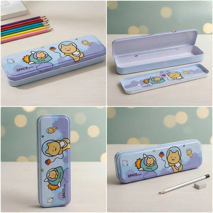 Kawaii Character Pencil Box - Durable Metal School Case