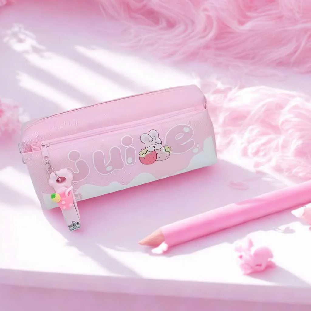 Kawaii Juice Theme Pencil Pouch for Girls - Cute Case | DODKart