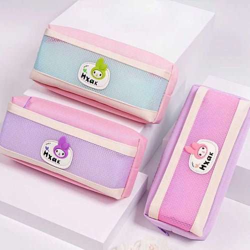 Kawaii Mesh Pencil Pouch for Girls - Breathable Cute Case | DODKart