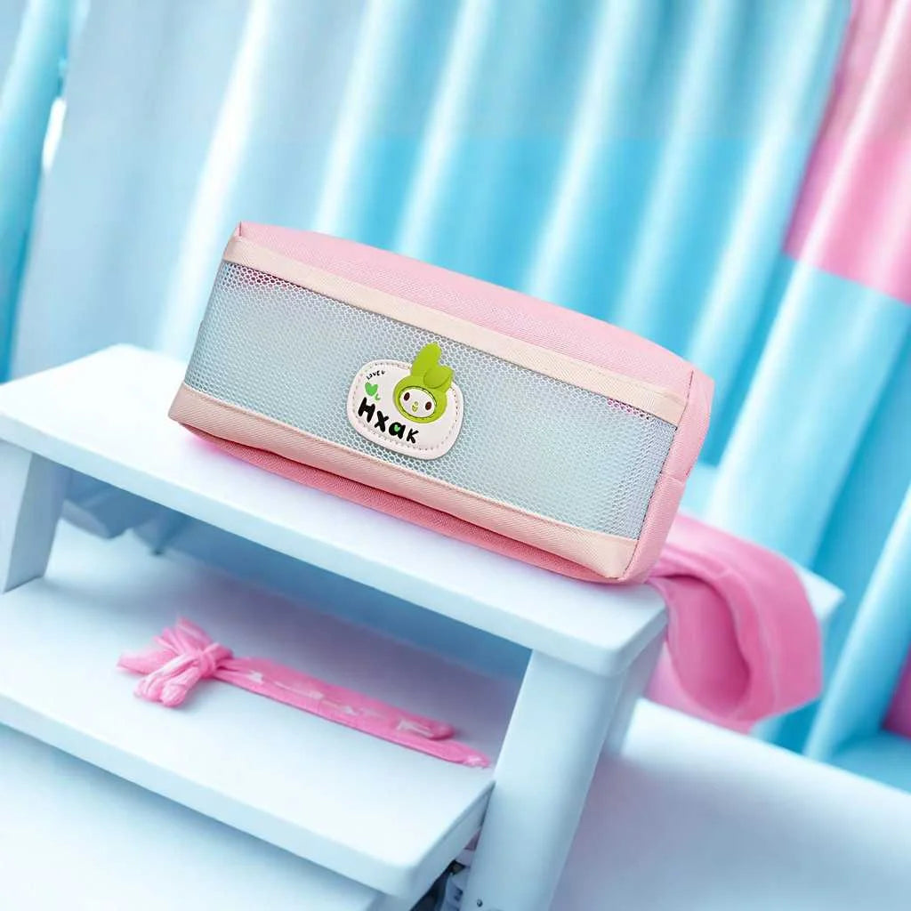 Kawaii Mesh Pencil Pouch for Girls - Breathable Cute Case | DODKart