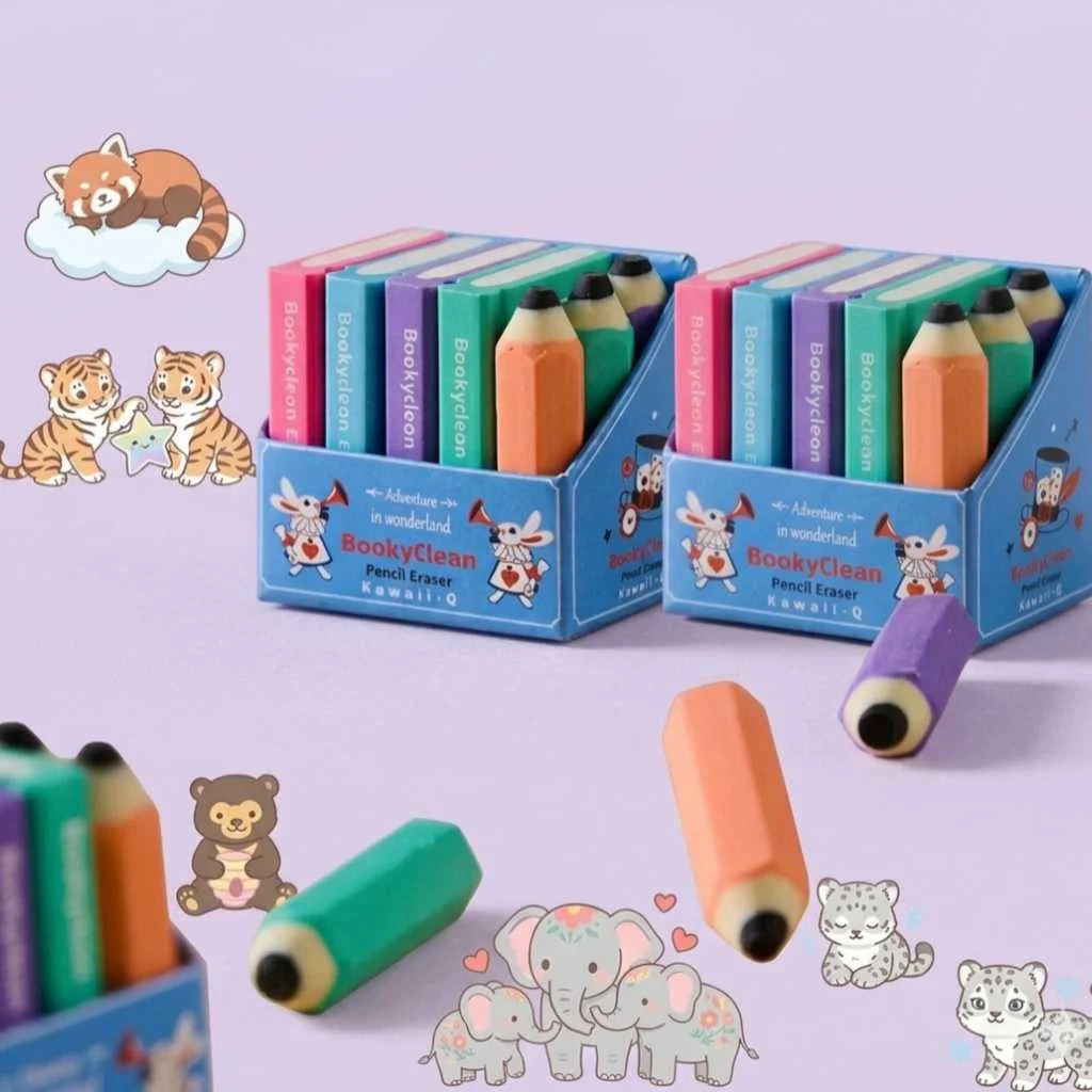 Kawaii Pencil Shaped Eraser - Adorable & Effective Cute Eraser for Kids