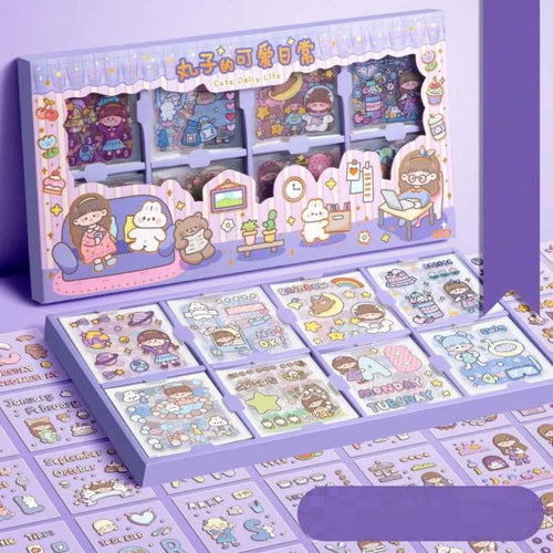 Kawaii Washi Cute Cartoon Stickers Set of 200 Pieces