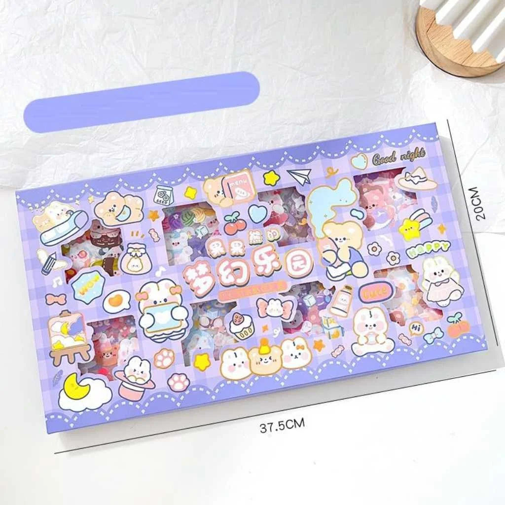 Kawaii Washi Cute Cartoon Stickers Set of 200 Pieces