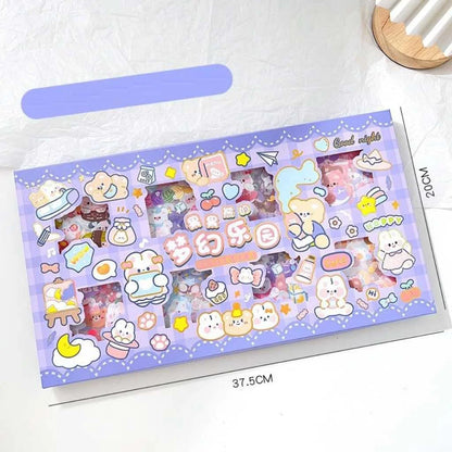 Kawaii Washi Cute Cartoon Stickers Set of 200 Pieces